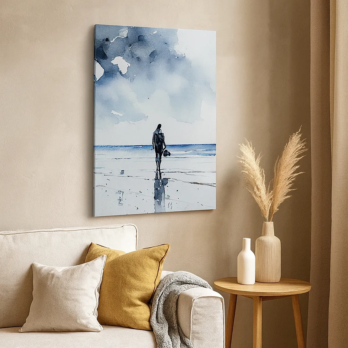 Schilderen op canvas - Gesprek met de zee - 50x70 cm
