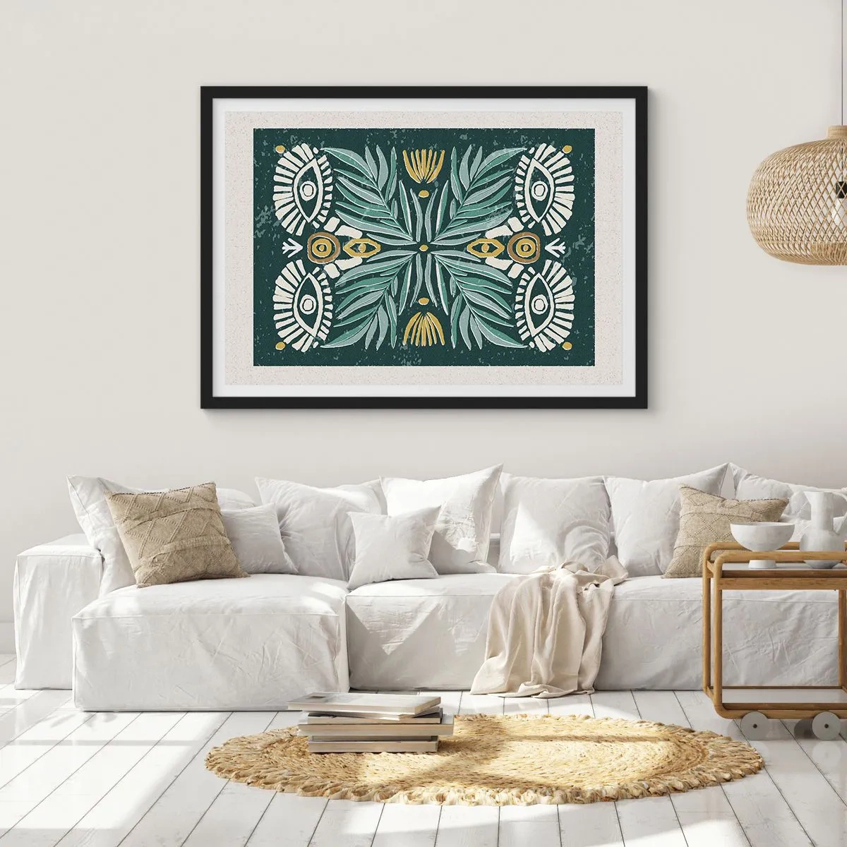 Poster in een zwarte lijst - Als een volksuitsnede - 70x50 cm