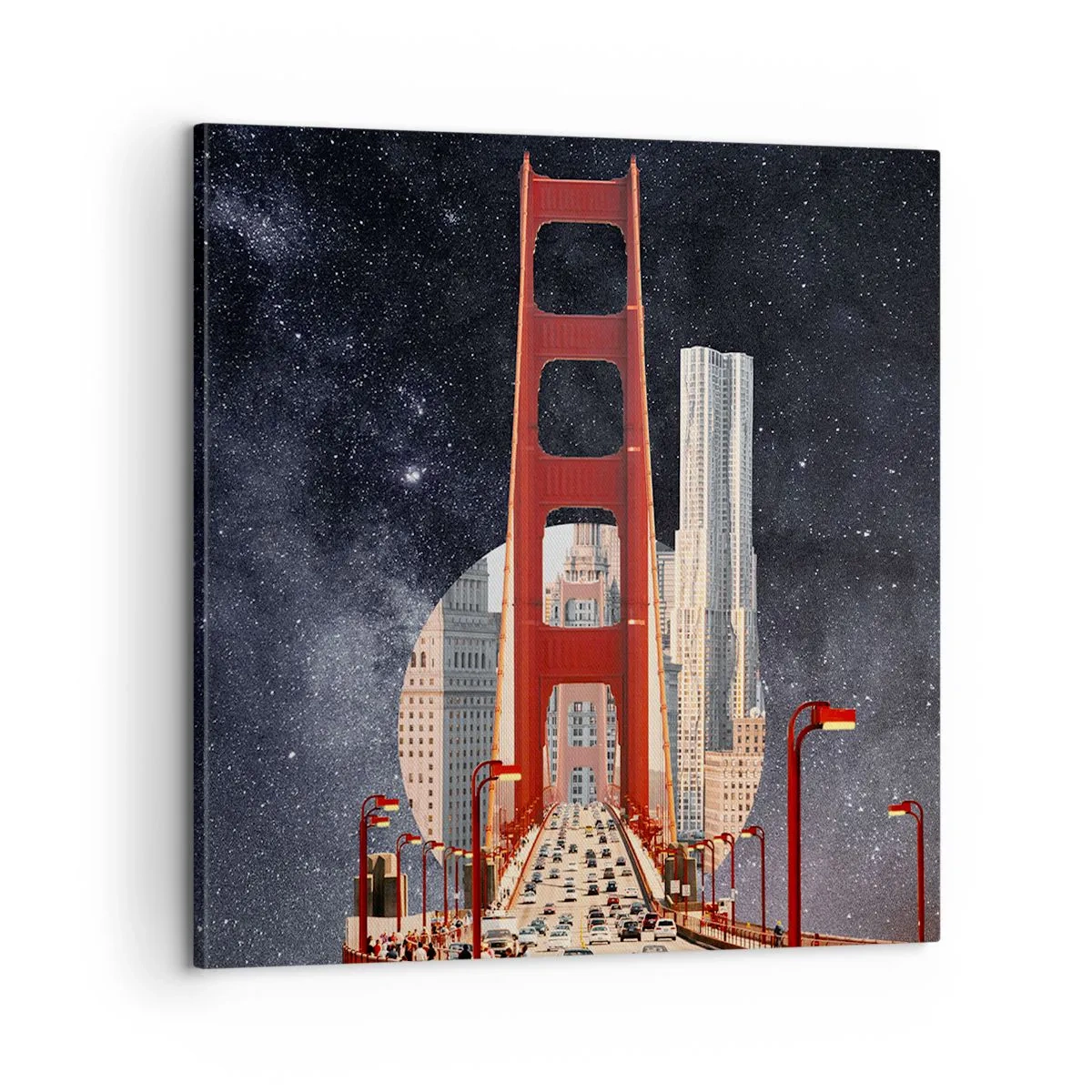Schilderen op canvas - Altijd in het centrum - 60x60 cm