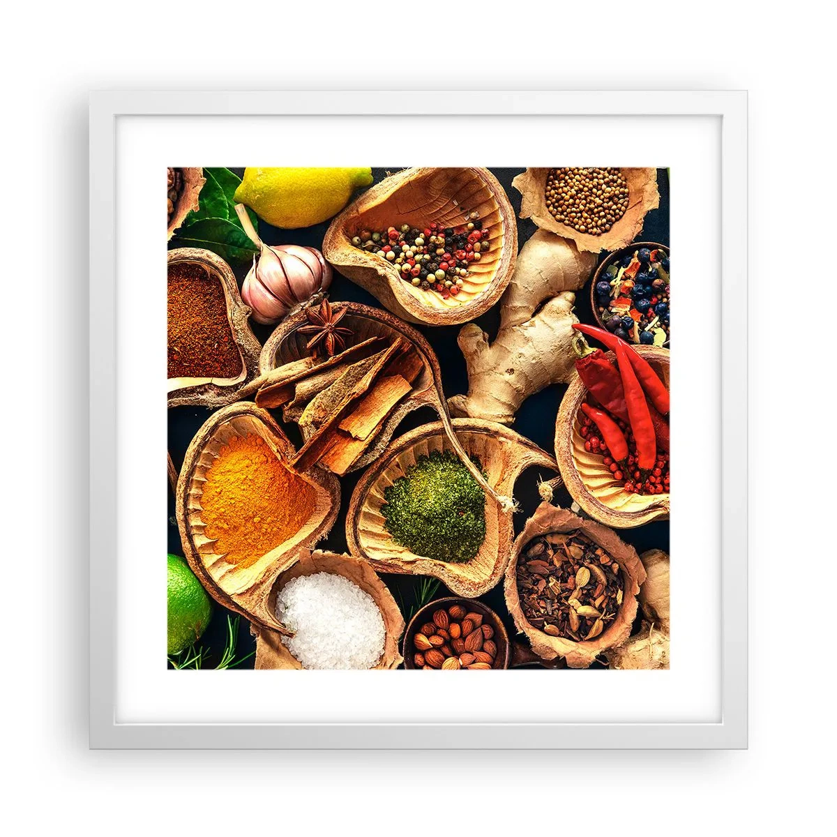 Poster in een witte lijst - Neem wat je wilt - 40x40 cm