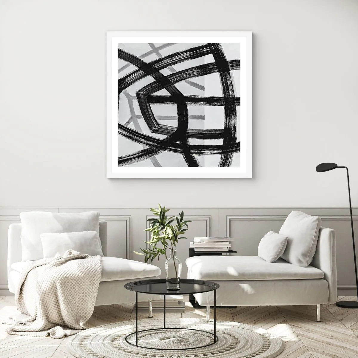 Poster in een witte lijst - Diepte opbouwen - 40x40 cm