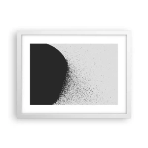 Poster in een witte lijst - Beweging van moleculen - 40x30 cm
