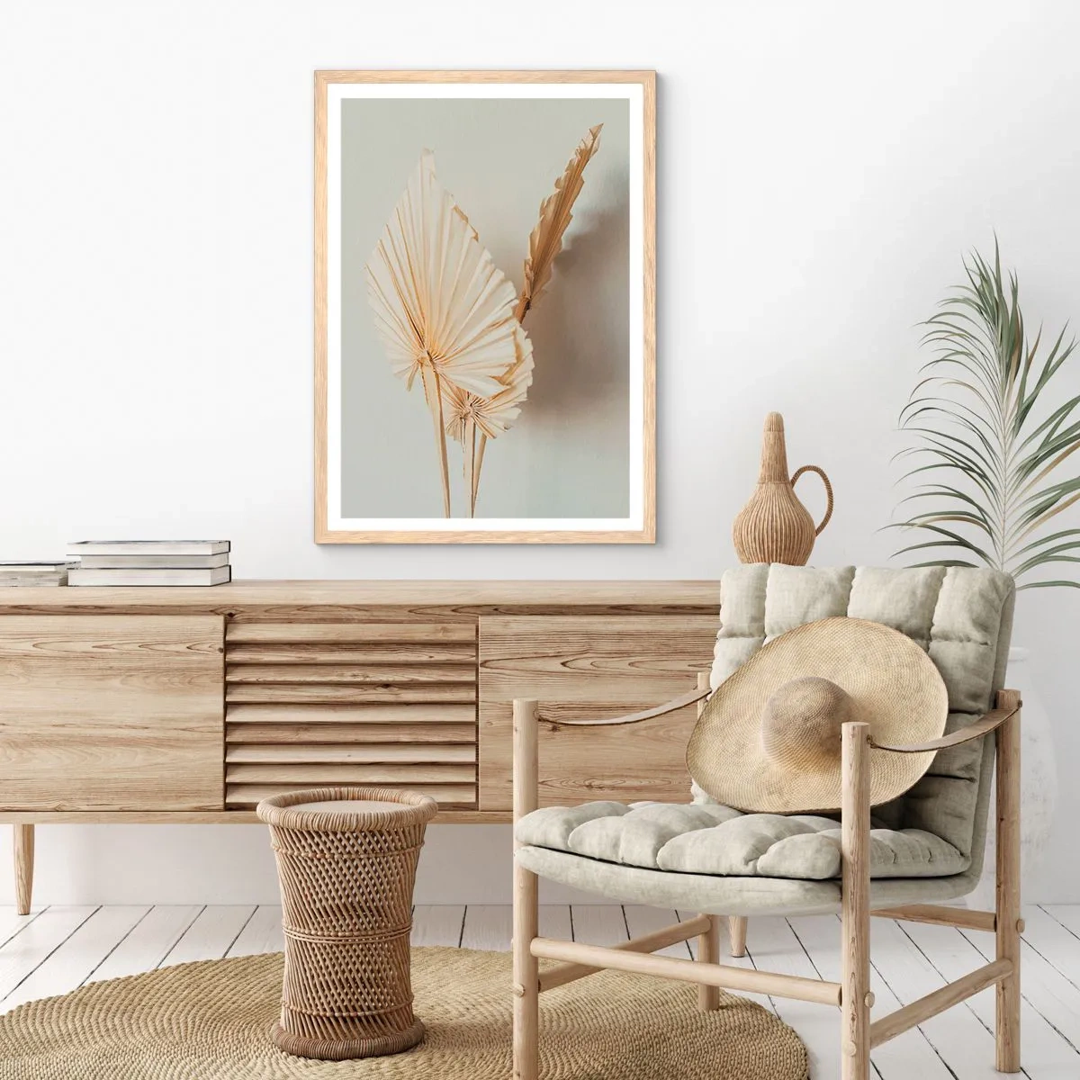 Een poster in een licht eiken lijst - Wanneer je verlichting nodig hebt - 70x100 cm