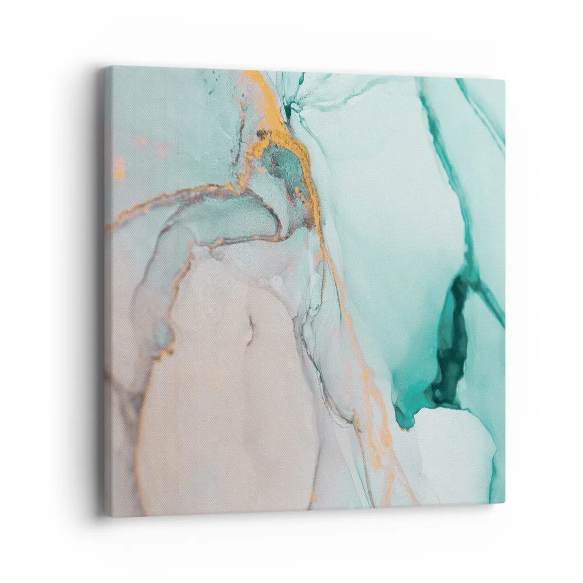 Schilderen op canvas - Een dans van vormen en kleuren - 40x40 cm