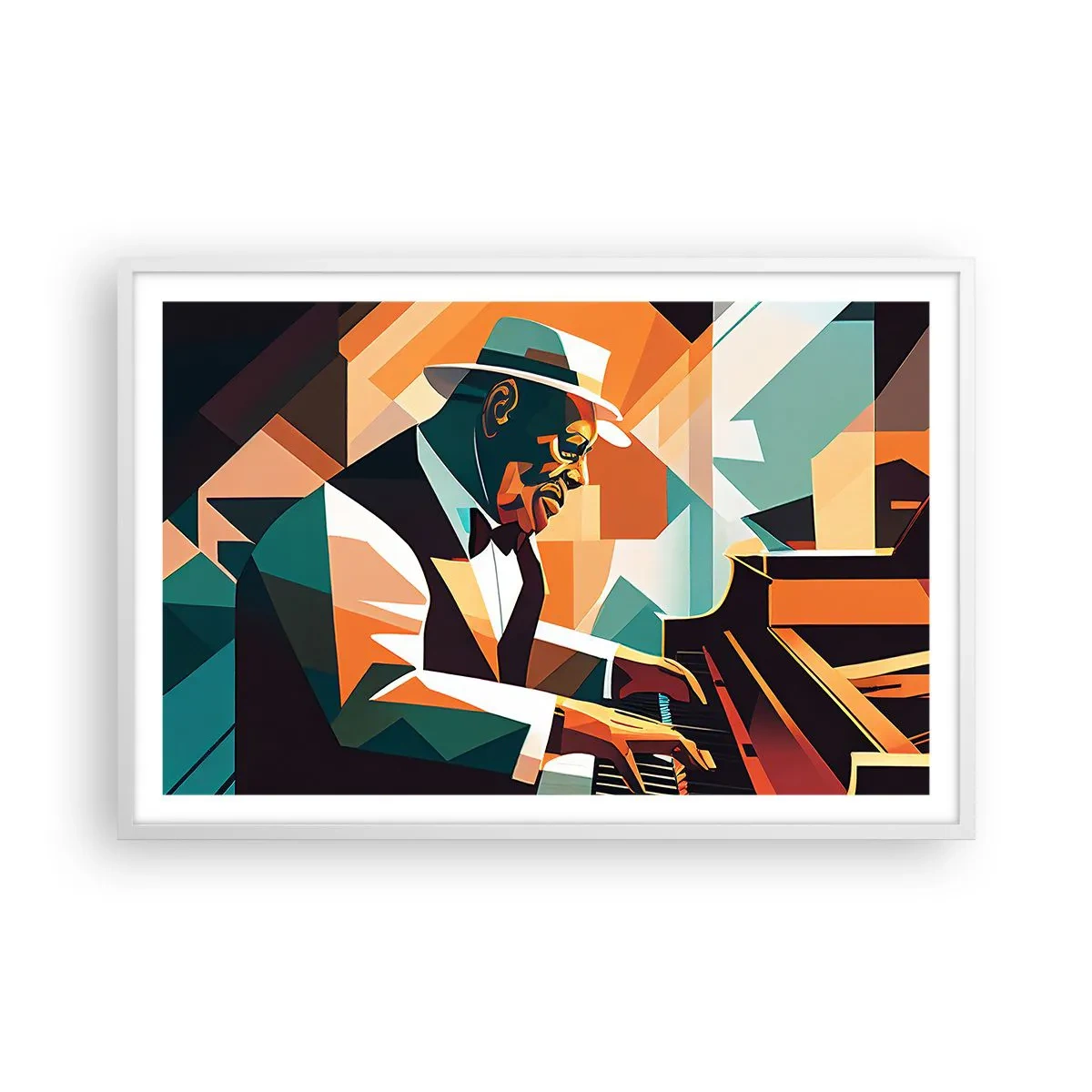 Poster in een witte lijst - Al die jazz - 91x61 cm