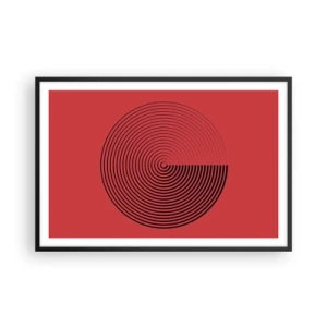 Poster in een zwarte lijst - Circulaire beweging - 91x61 cm