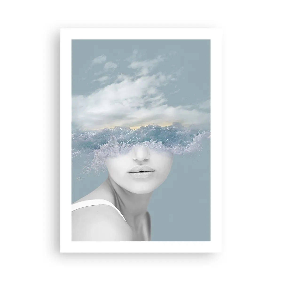 Poster - Met hoofd in de wolken - 50x70 cm