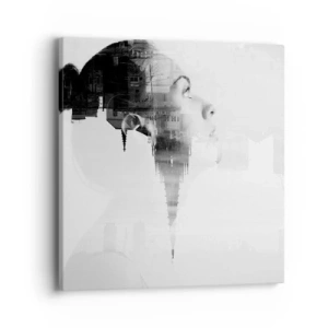 Schilderen op canvas - Aan beide zijden van het glas - 40x40 cm