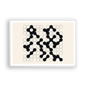 Poster in een witte lijst - Chinees spel – variatie - 100x70 cm
