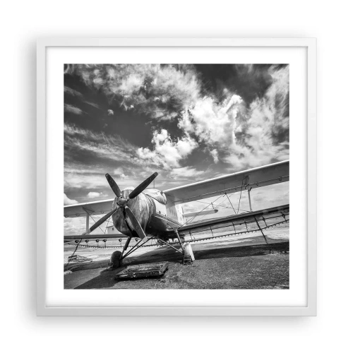 Poster in een witte lijst - Ik kan niet wachten! - 50x50 cm