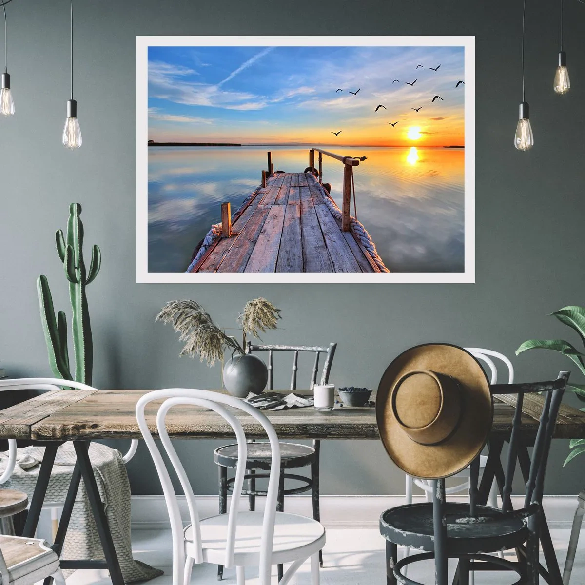 Poster - Loop recht naar de zon - 70x50 cm