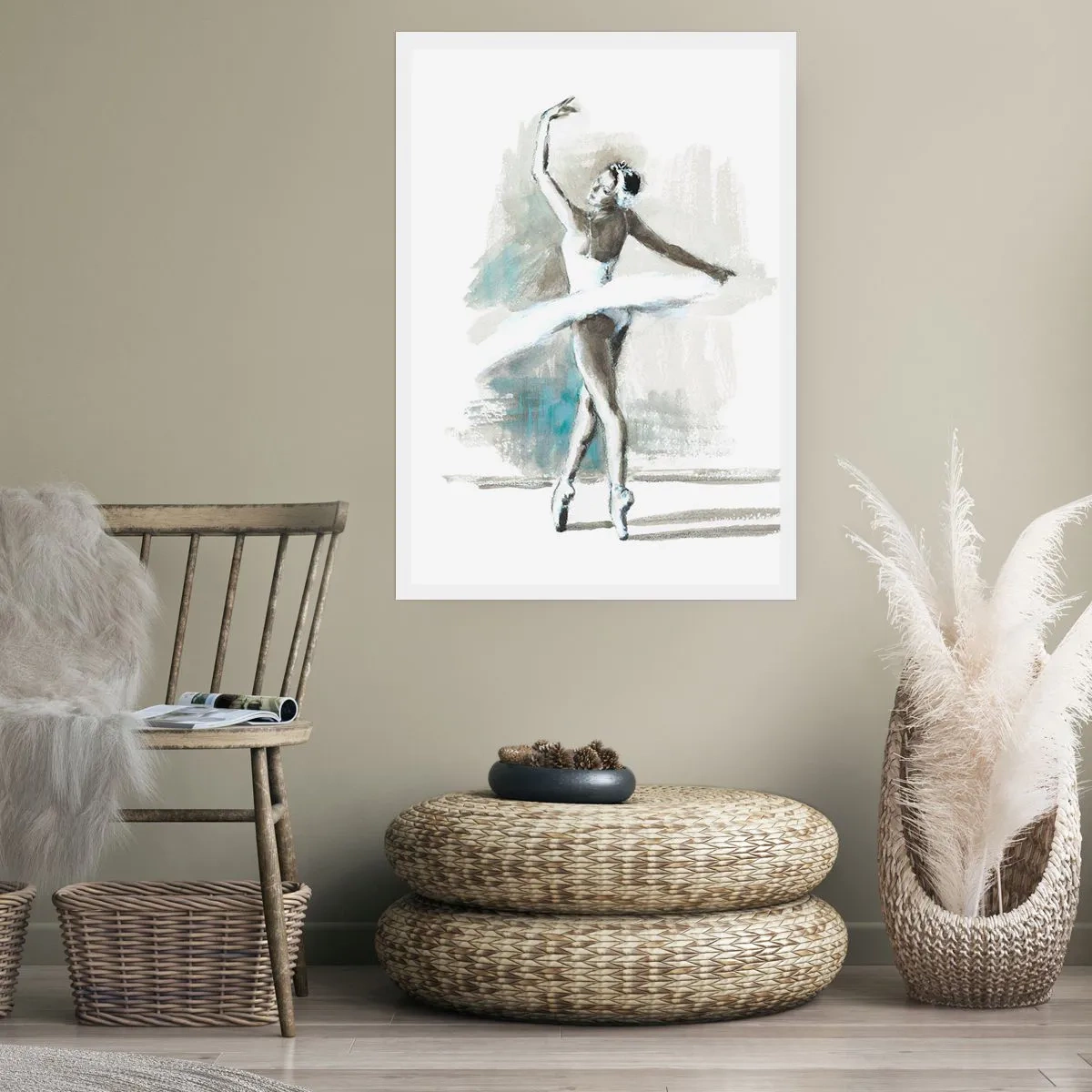 Poster - Betoverd in een zwaan - 40x50 cm
