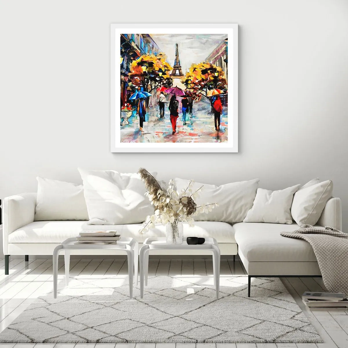 Poster in een witte lijst - Vooral mooi in de herfst - 50x50 cm