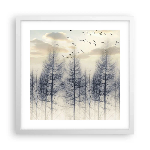 Poster in een witte lijst - Bosgeesten - 40x40 cm