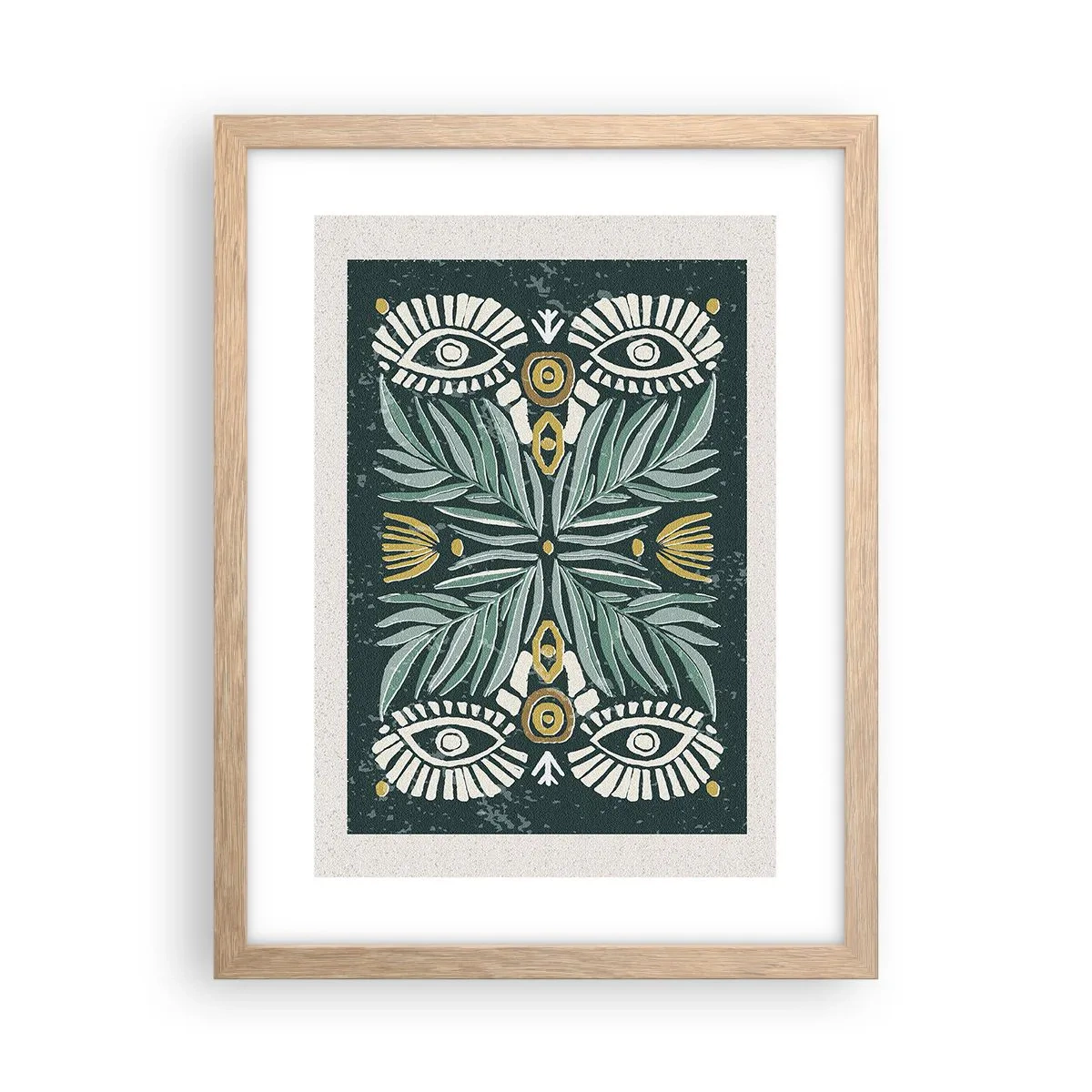 Een poster in een licht eiken lijst - Als een volksuitsnede - 30x40 cm