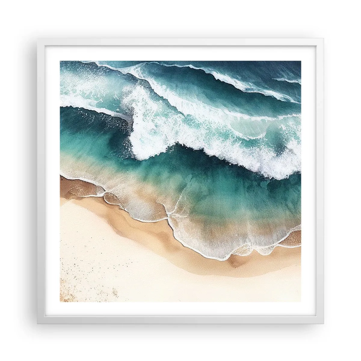 Poster in een witte lijst - De eeuwige ontmoeting - 60x60 cm