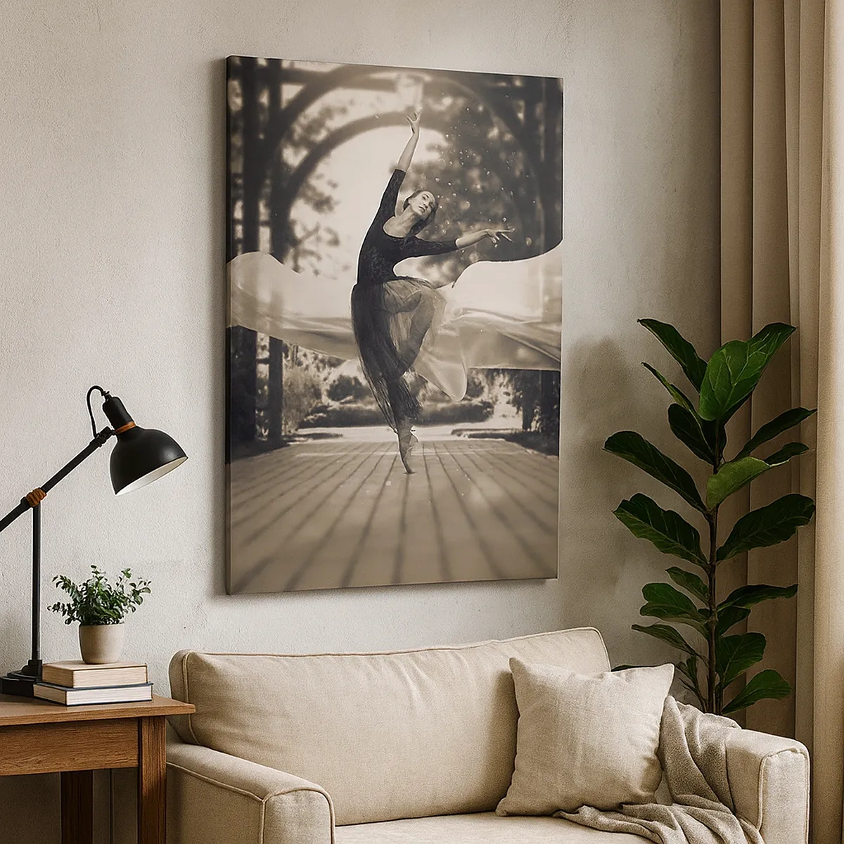 Schilderen op canvas - De dans van de tuingeest - 50x70 cm