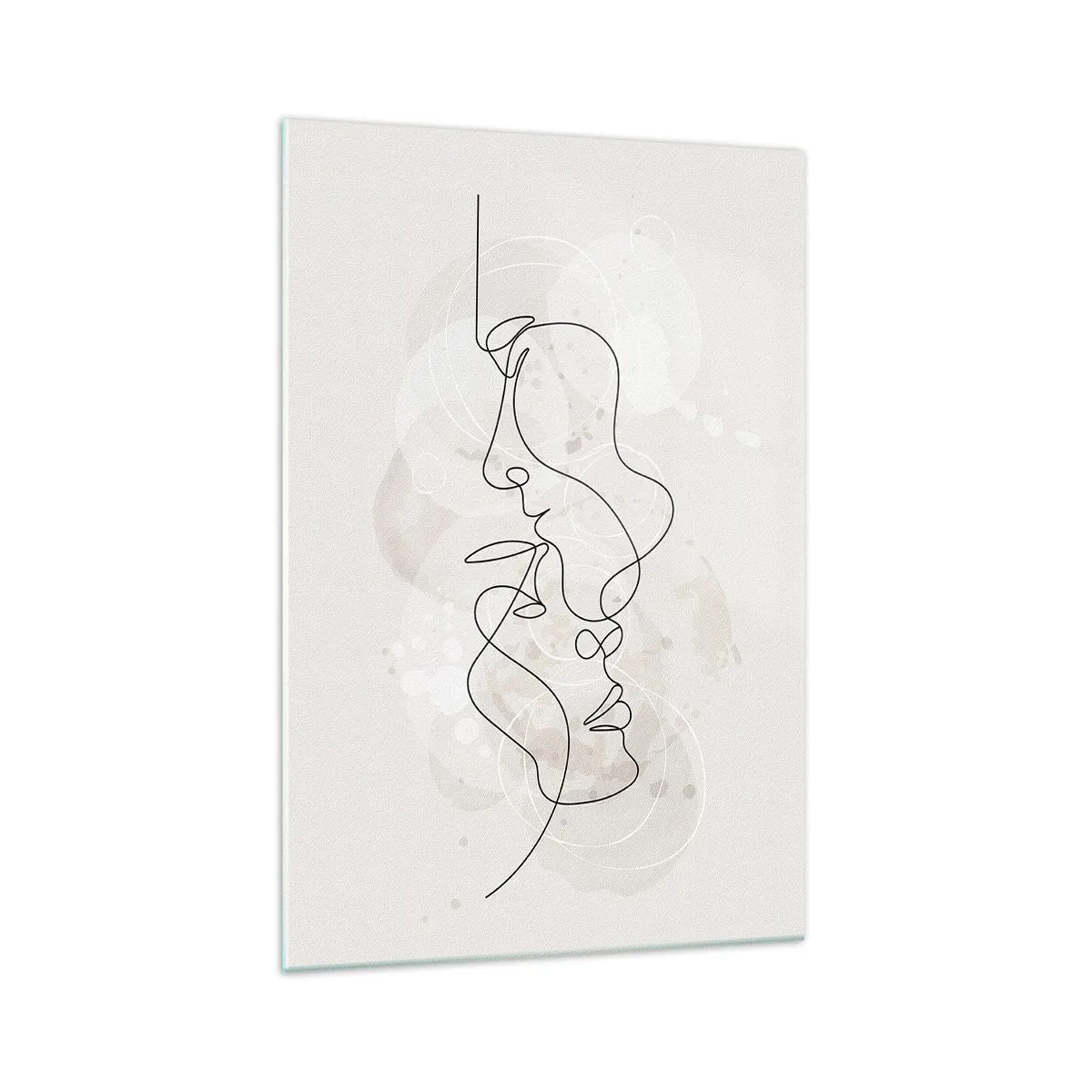 Schilderen op glas - Verstrikt in een omhelzing - 70x100 cm