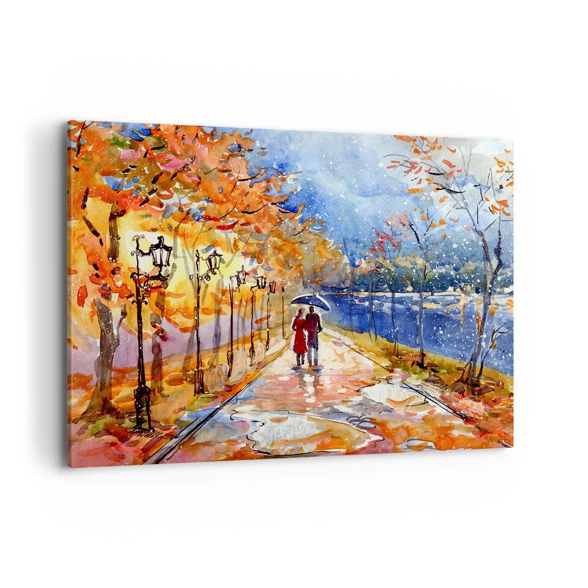 Schilderen op canvas - Samen tot de grens van de tijd - 100x70 cm