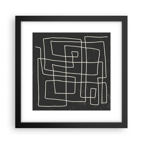 Poster in een zwarte lijst - Niet zo eenvoudig - 30x30 cm