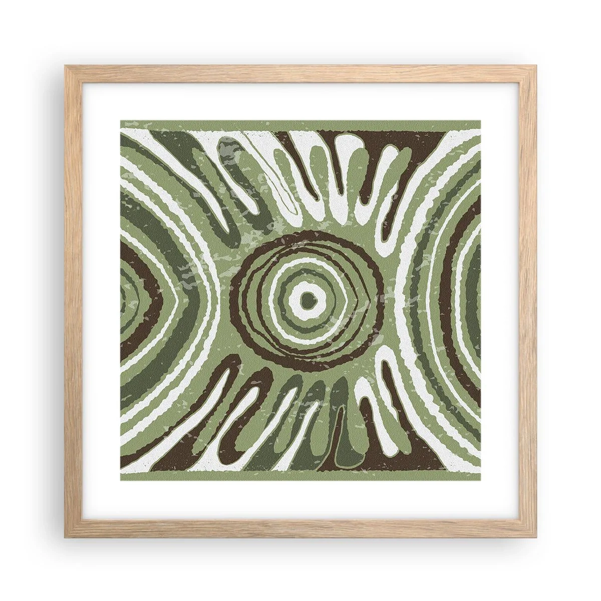 Een poster in een licht eiken lijst - Een explosie van emoties - 40x40 cm
