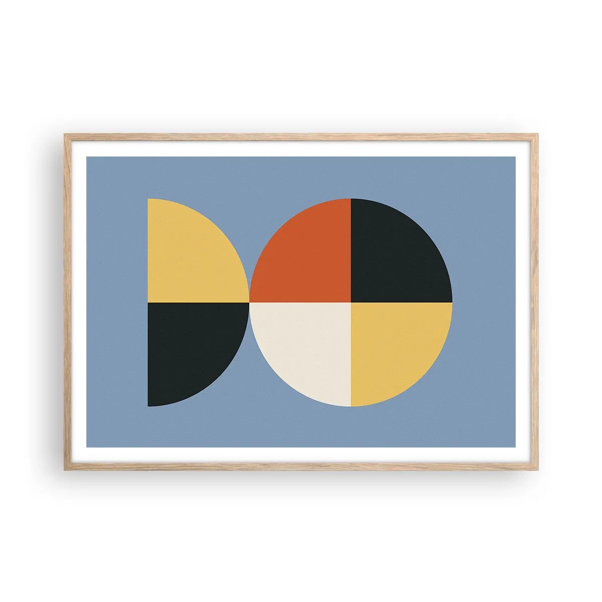 Een poster in een licht eiken lijst - Kijk en tel - 100x70 cm