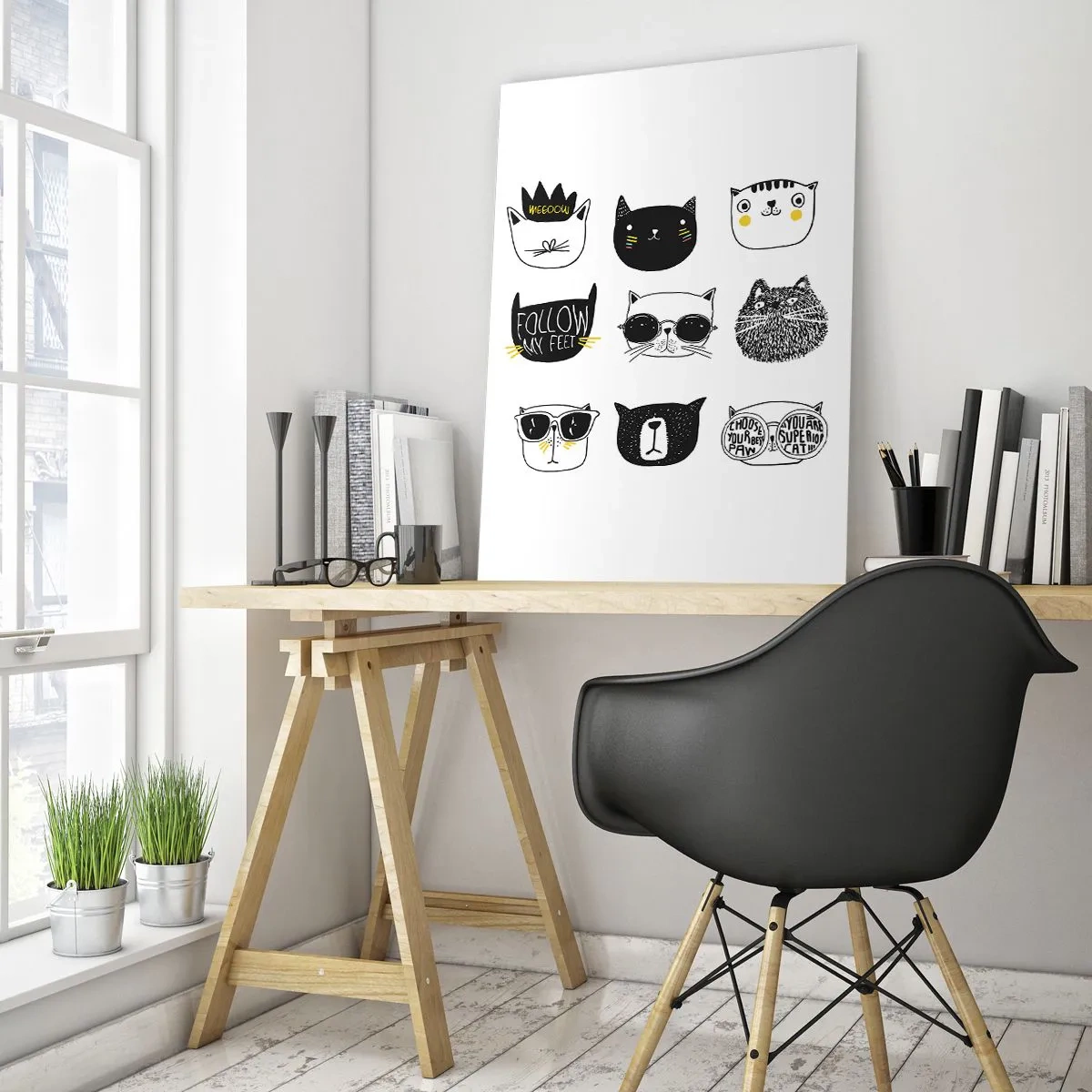 Schilderen op glas - Iedereen is anders - 70x100 cm