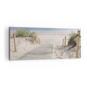 Schilderen op canvas - naar de horizon - 100x40 cm