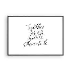 Poster in een zwarte lijst - Voel jij het ook? - 100x70 cm