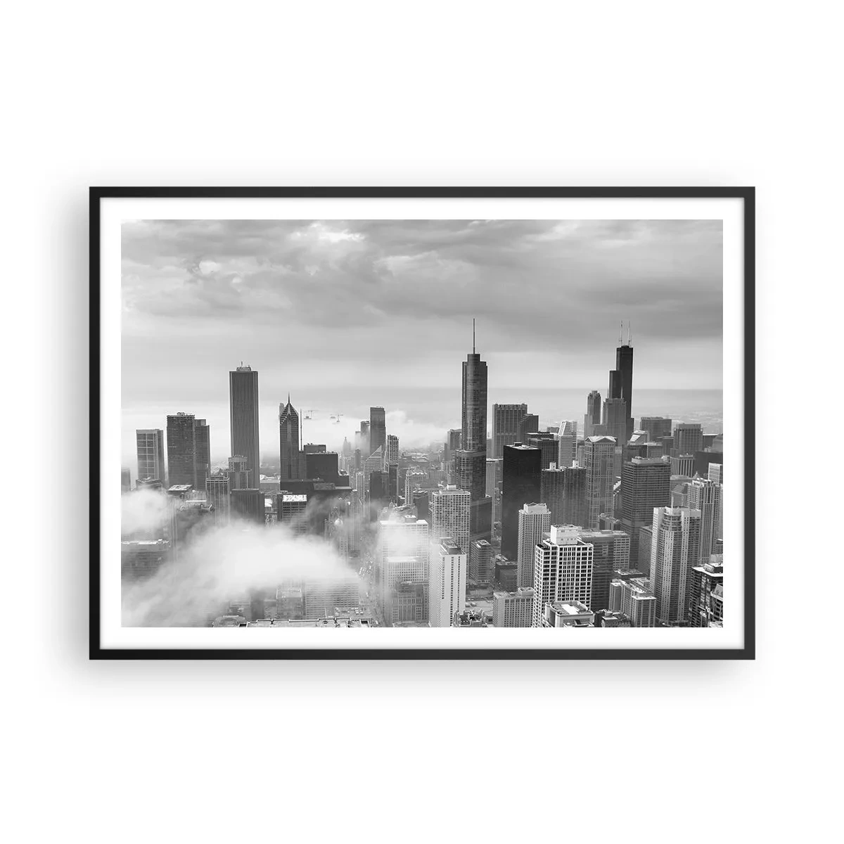 Poster in een zwarte lijst - Amerikaans landschap - 100x70 cm