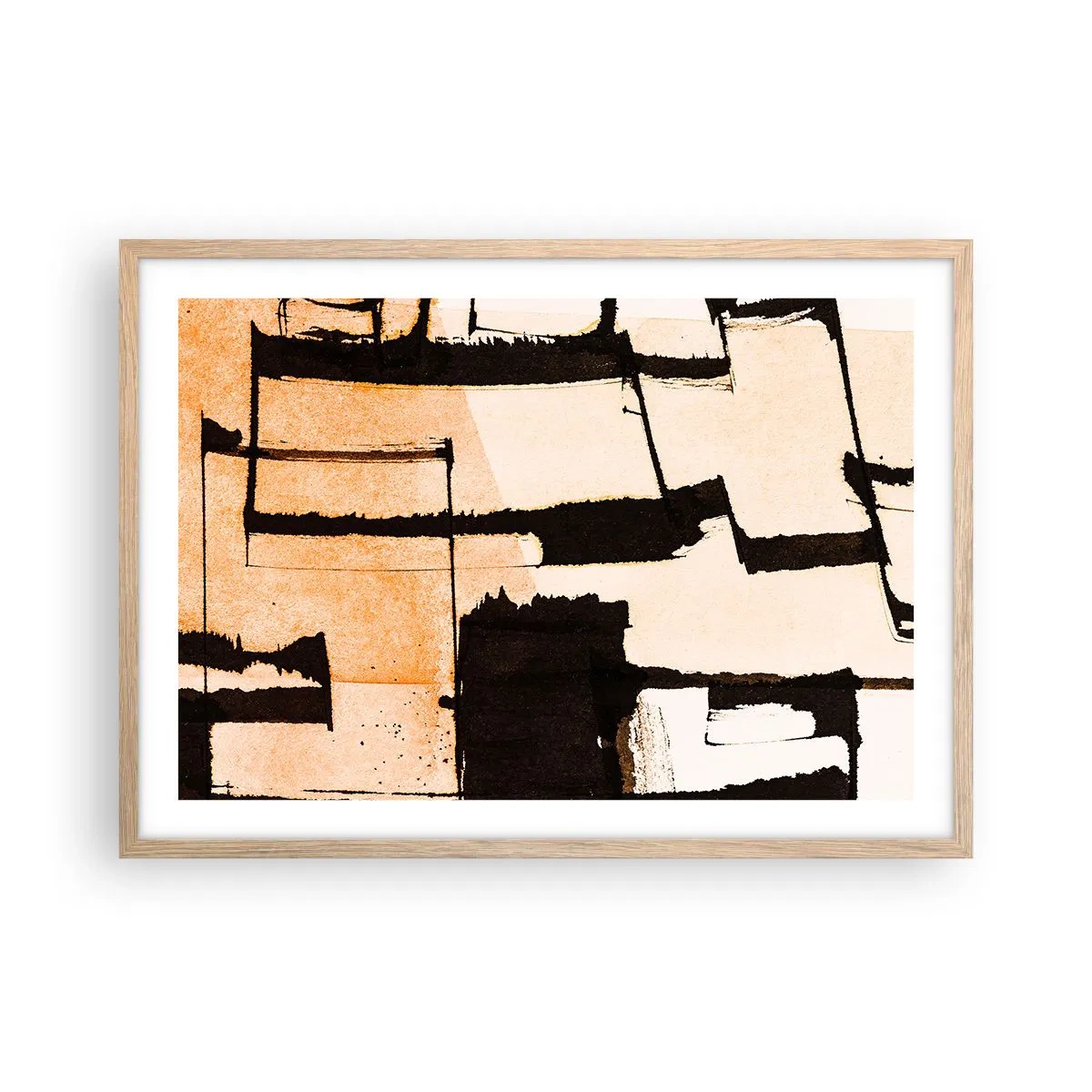 Een poster in een licht eiken lijst - Bestel echter - 70x50 cm