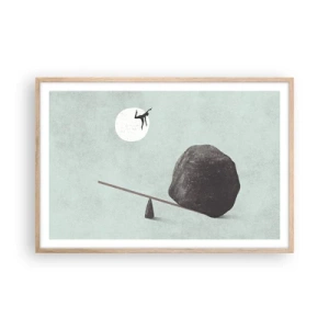 Een poster in een licht eiken lijst - Vervulde dromen - 91x61 cm