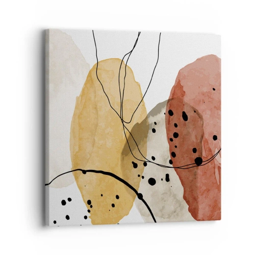 Schilderen op canvas - Als lichte, transparante lucht - 30x30 cm