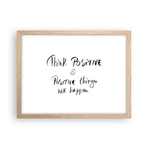 Een poster in een licht eiken lijst - Hoe leef je het leven? - 40x30 cm