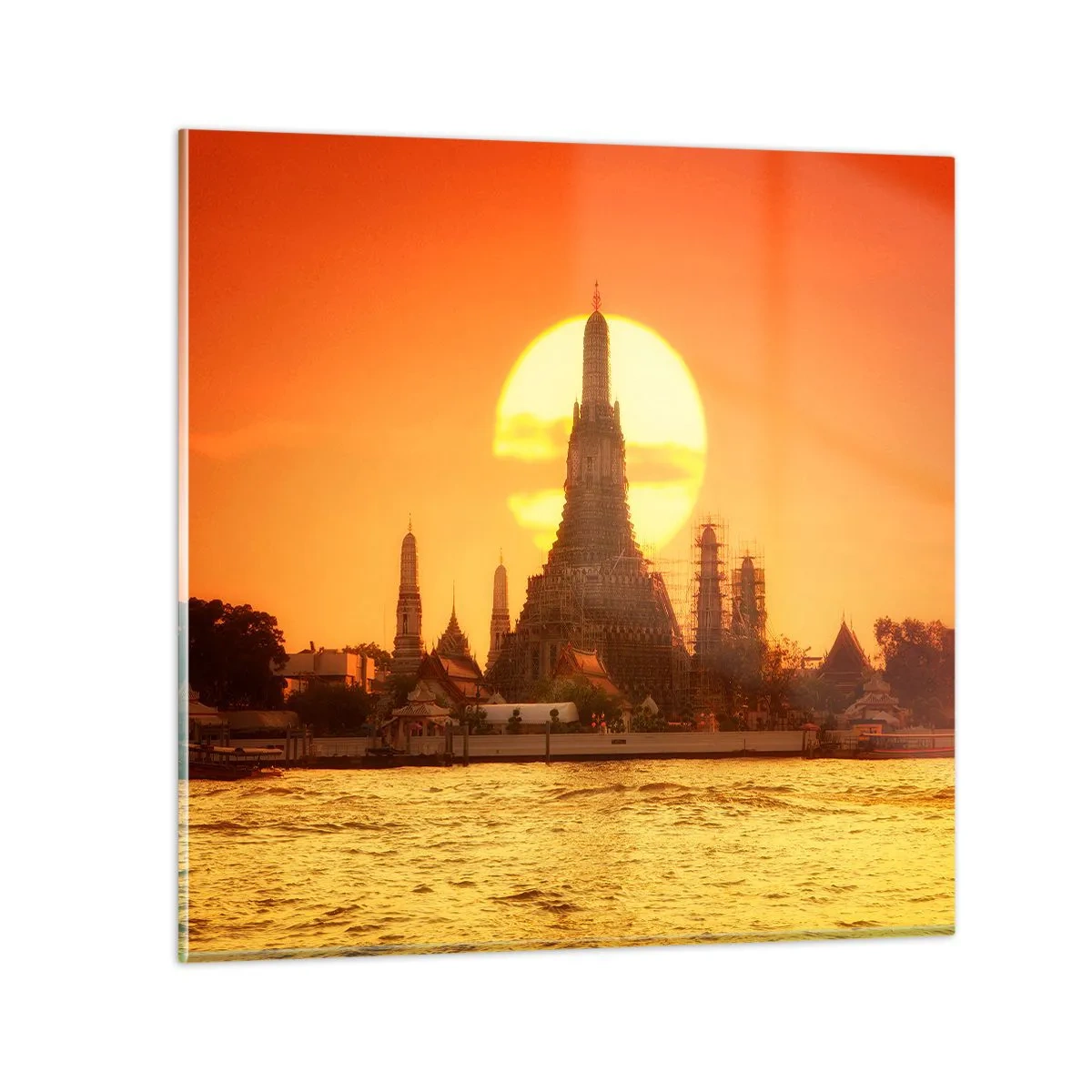 Schilderen op glas - Naar de zon, altijd naar de zon toe - 70x70 cm