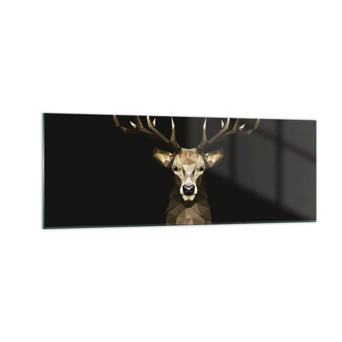 Schilderen op glas - Kubistische herten - 140x50 cm