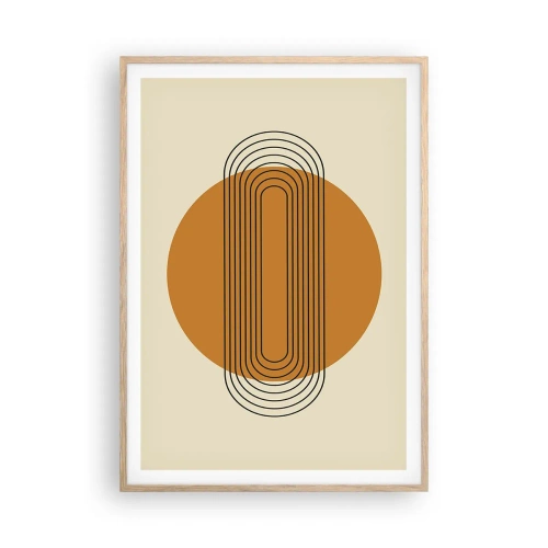 Een poster in een licht eiken lijst - Perfect plan - 70x100 cm