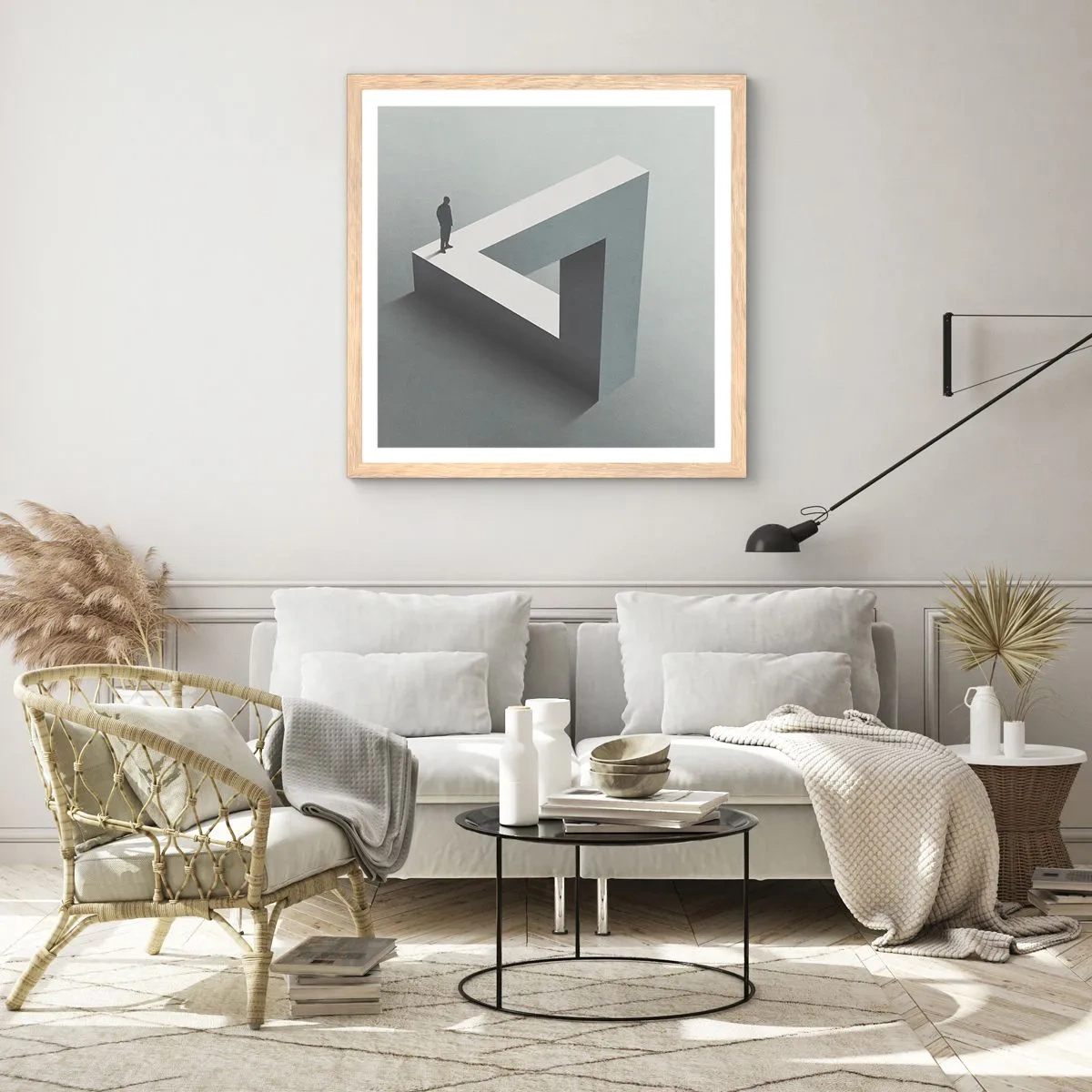 Een poster in een licht eiken lijst - Maar het is toch mogelijk - 40x40 cm