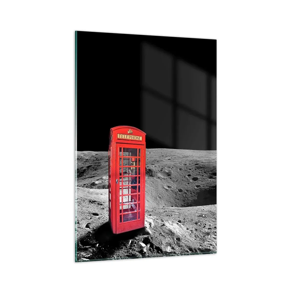 Schilderen op glas - Een kosmische grap - 80x120 cm