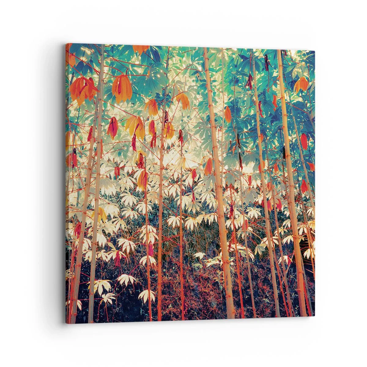 Schilderen op canvas - Het geheime leven van de bladeren - 70x70 cm