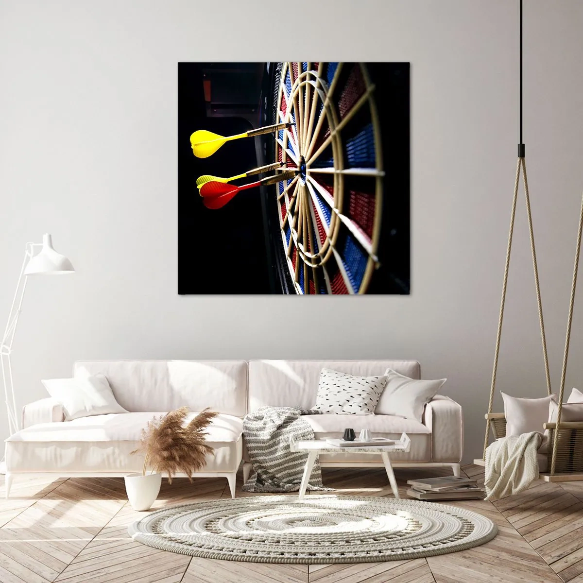 Schilderen op canvas - De spikerop de kop - 50x50 cm