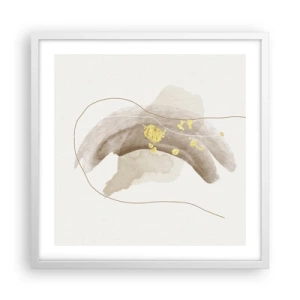 Poster in een witte lijst - Ontmoet in de ruimte - 50x50 cm