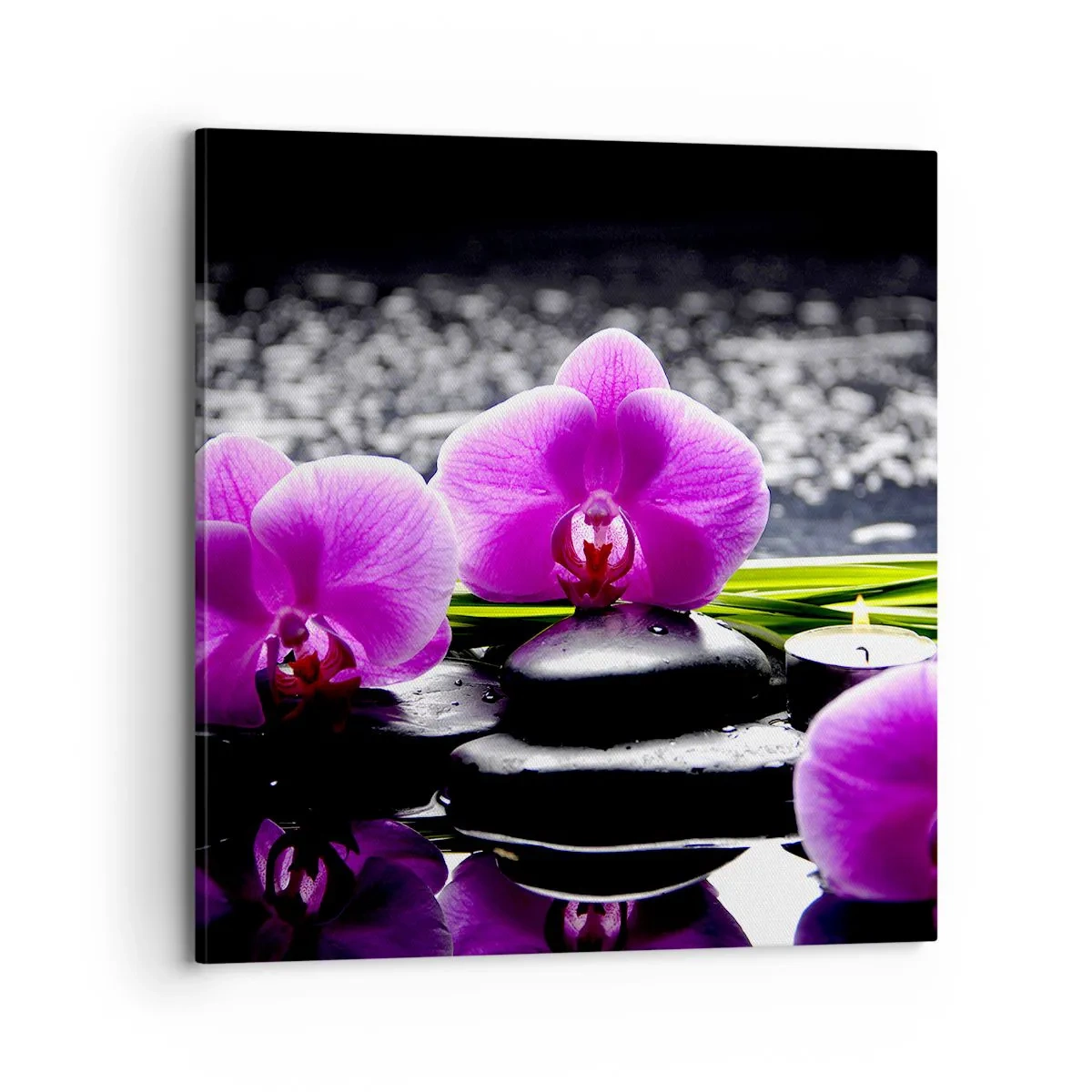 Schilderen op canvas - Verdrinken in rust en stilte - 70x70 cm