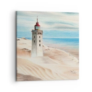 Schilderen op canvas - Altijd staren naar de zee - 70x70 cm