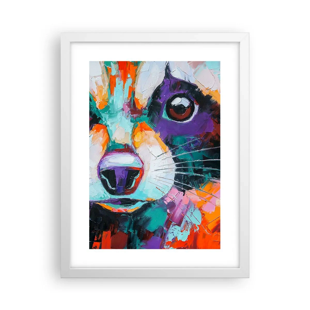 Poster in een witte lijst - Alleen goede emoties - 30x40 cm