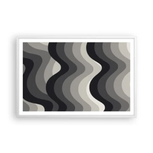 Poster in een witte lijst - Golf na golf - 91x61 cm