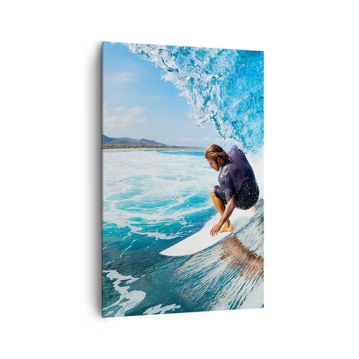 Schilderen op canvas - Dansend met de golven - 80x120 cm