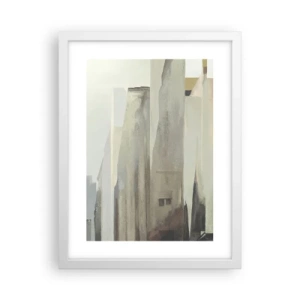 Poster in een witte lijst - Droom over de stad - 30x40 cm