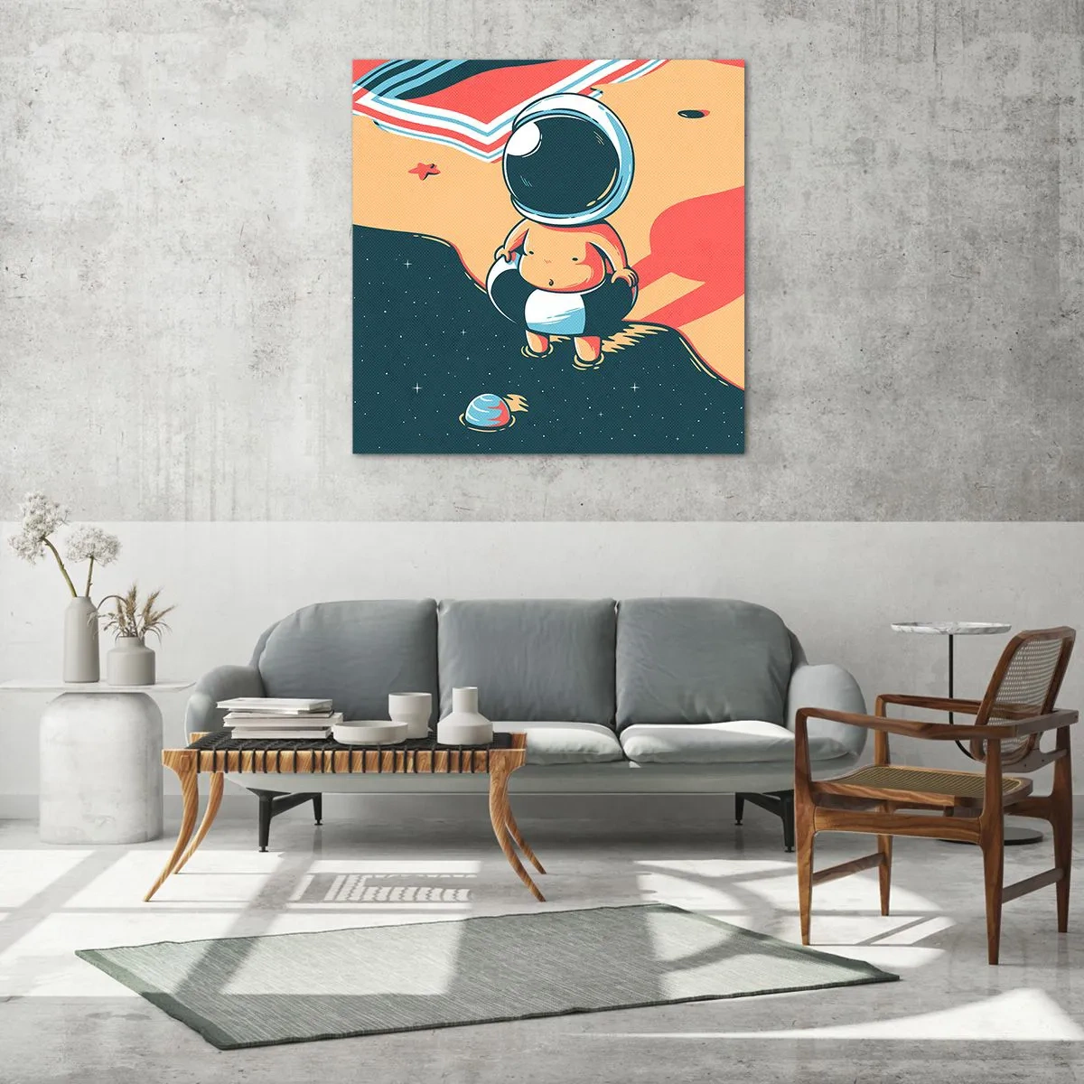 Schilderen op glas - Vanuit een ander perspectief - 70x70 cm