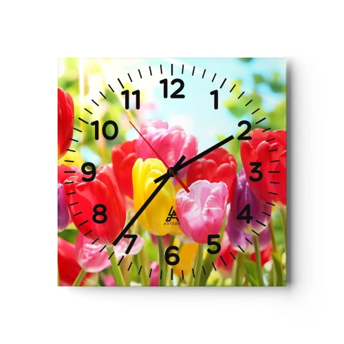 Wandklok - Klok - Dat zijn wij, de kleuren van mei! - 40x40 cm